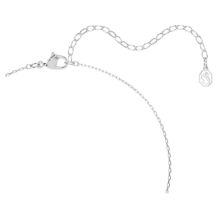 Una Angelic pendant Mixed cuts, Green, Rhodium plated